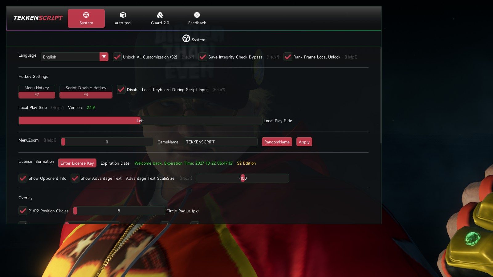 TEKKENSCRIPT — v2.1.9 Update Notes
