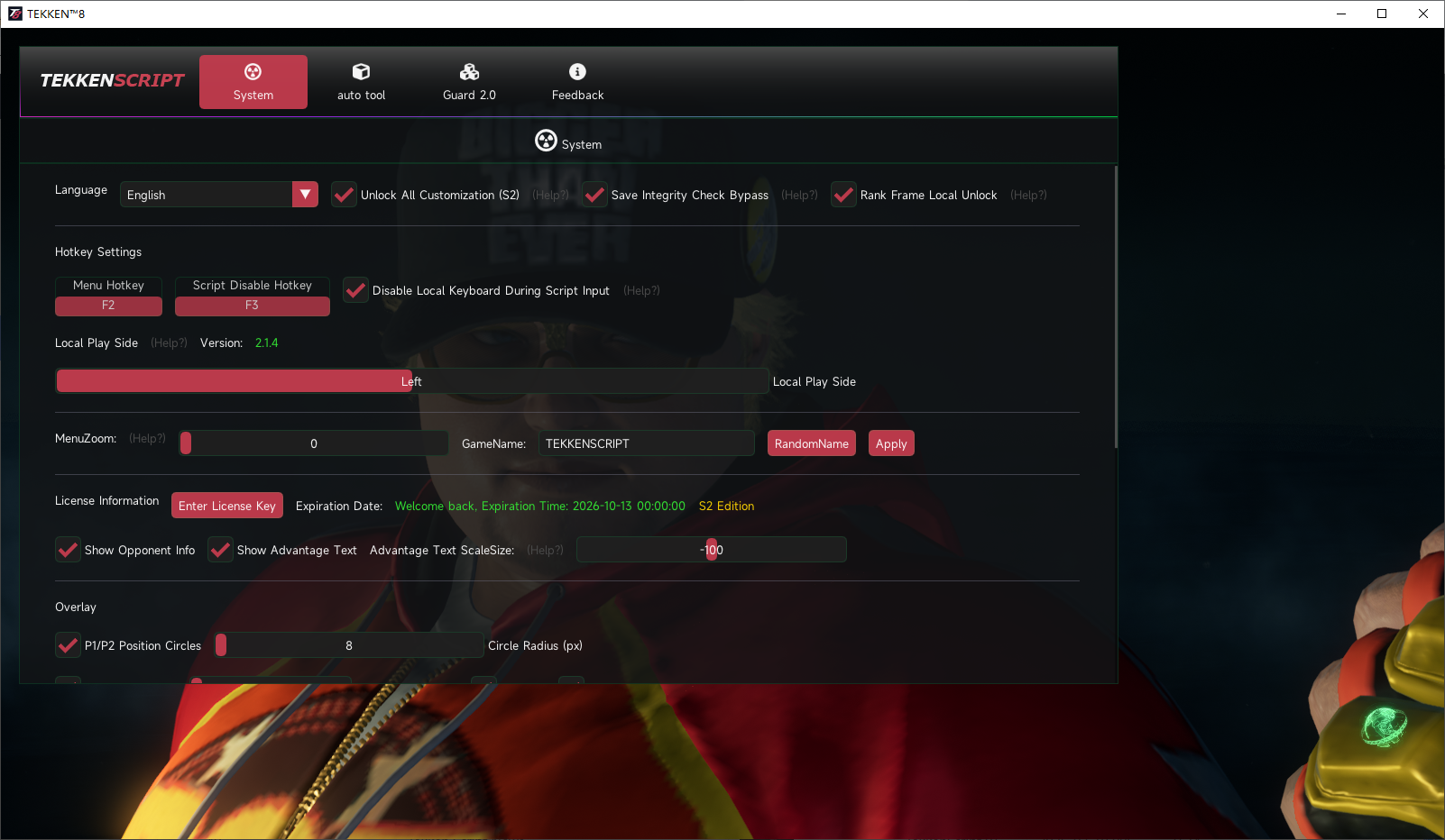 TEKKENSCRIPT — v2.1.4 Update Notes (Hotfix)